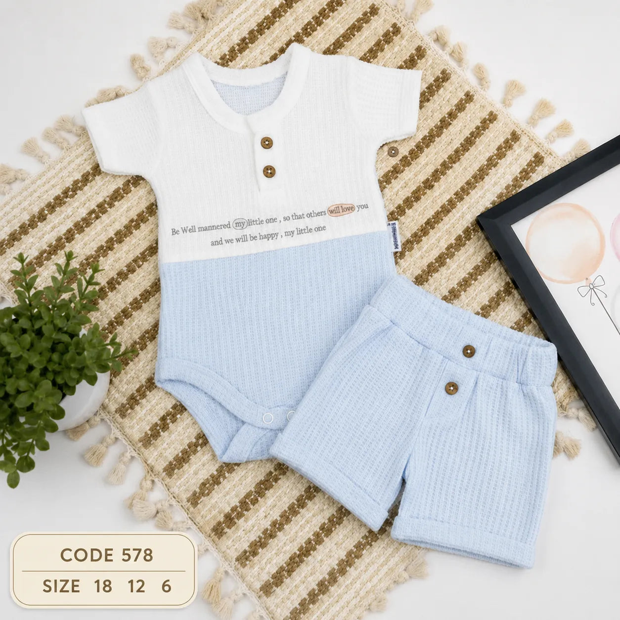 code 578 ☀️ طقم شورت صيفي إيفين